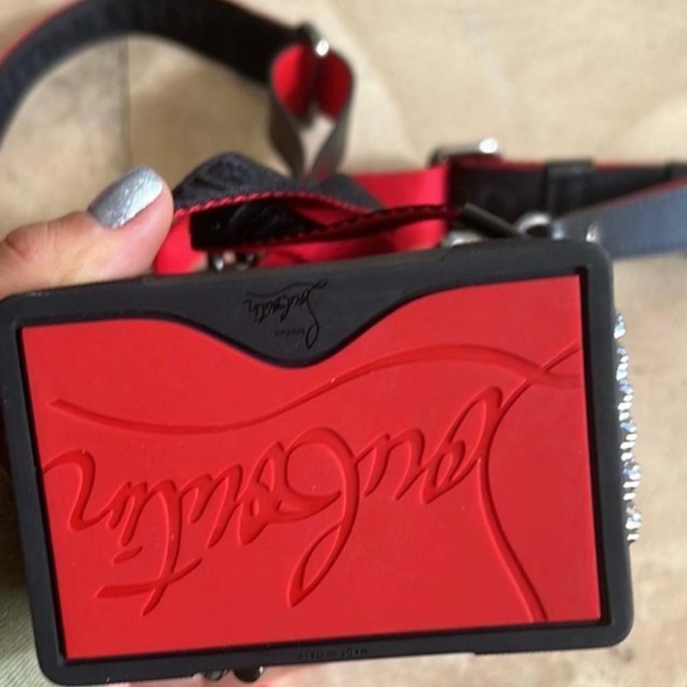 Christian Louboutin Mini Explorafunk Studded Leather Crossbody Backpack - Picture 3 of 8